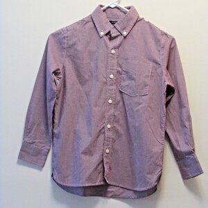 Gap Kids Boys Long Sleeve Shirt Medium 8 yrs Non-iron Checks pattern Red Blue